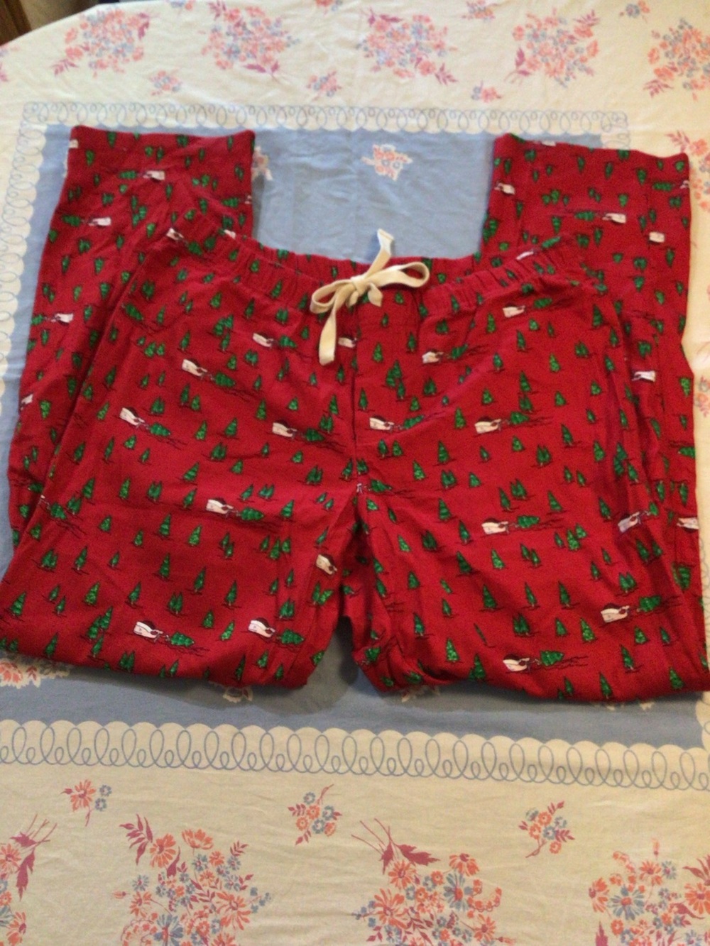 Vineyard Vines Red Holiday Tree  and Whale Print Pajama Pants